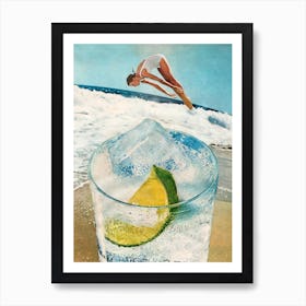 Rum On The Rocks Art Print