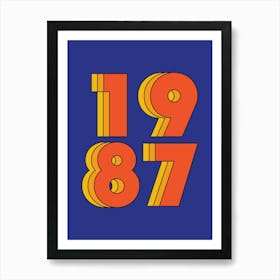 80s Retro - 1987 Art Print