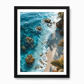 Beach With Palm Trees 1 Art Print