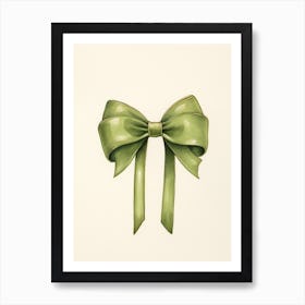 Green Bow Art Print