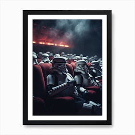Star Wars Stormtroopers In The Cinema 1 Art Print