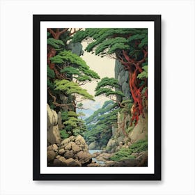 Yakushima Island In Kagoshima, Ukiyo E Drawing 1 Art Print