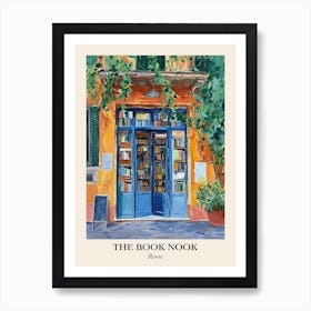 Rome Book Nook Bookshop 3 Poster Art Print