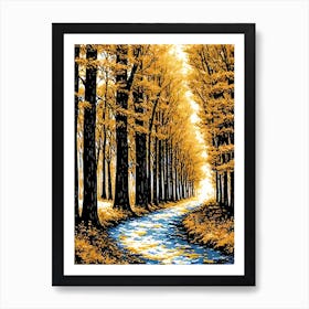 Road In The Woods 1 Art Print