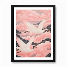 Vintage Japanese Inspired Bird Print Goose 3 Art Print