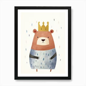 Little Wombat 4 Wearing A Crown Art Print
