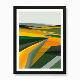 Yellow And Green Field Art Print