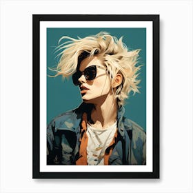 80s Rockstar Pop Art 2 Art Print