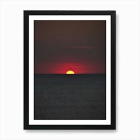 Sunset Over The Ocean 18 Art Print