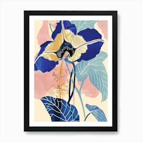 Colourful Flower Illustration Morning Glory 7 Art Print