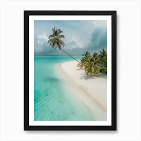 Palm Trees On The Beach Art Print