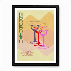 Margarita Recipe Art Print