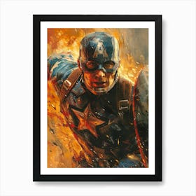 Captain America 16 Art Print