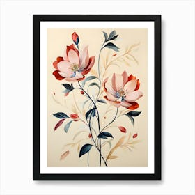 Flowers On A Branch Art Print