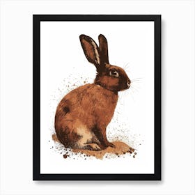 American Sable Rabbit Nursery Illustration 2 Art Print