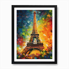 Eiffel Tower Paris France Monet Style 15 Art Print
