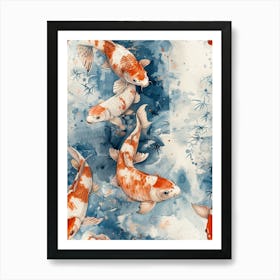 Watercolor Koi 36 Art Print