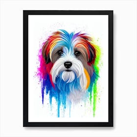 Havanese Rainbow Oil Painting Dog Art Print
