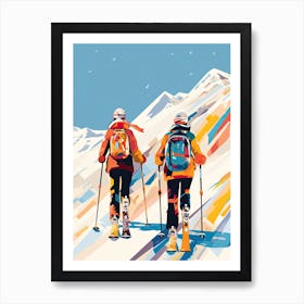 Meribel   France, Ski Resort Illustration 3 Art Print