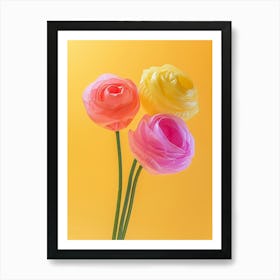 Dreamy Inflatable Flowers Ranunculus 1 Art Print