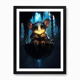 Liquid Otherworldly Hanging Possum  Cuddly Arrogant 2 Art Print