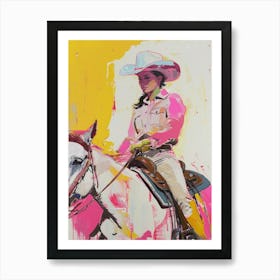 Cowgirl Painting 1 Art Print