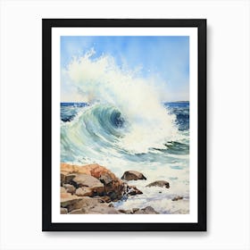 Wave Hill Usa Watercolour Painting  Art Print