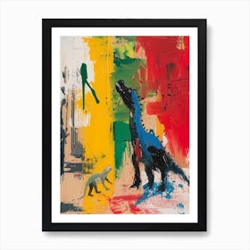 Graffiti Abstract Dinosaurs 1 Art Print