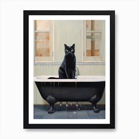 Black Cat On Tub In The Style Of Pittura Metafisic 1b5fafe0 B82c 40a8 A283 80076ac9293c Gigapixel Standard Scale 4 00x Art Print