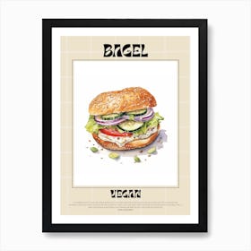 Vegan Bagel 1 Art Print