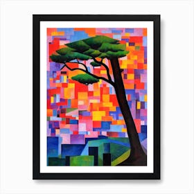 Atlas Cedar Tree Cubist Art Print