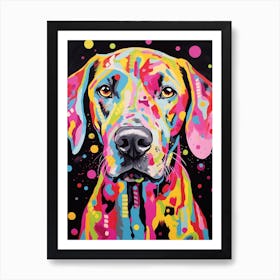 Colourful Pop Art Dog 2 Art Print