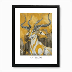 Antelope Precisionist Illustration 3 Poster Art Print