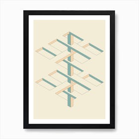Unsupported Impossible Object Abstract Minimal Art Print