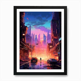 Futuristic City 12 Art Print