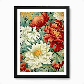 Floral Wallpaper 325 Art Print