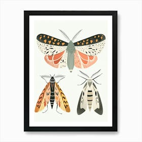 Colourful Insect Illustration Moth 29 Art Print