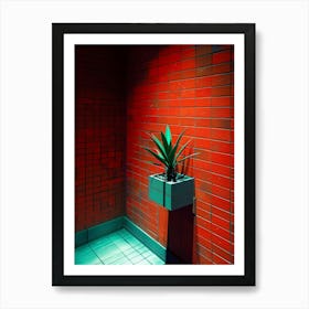 Red Brick Wall 1 Art Print