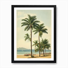 Palm Cove Beach Australia Vintage Art Print