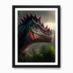 Anchisaurus Illustration Dinosaur Art Print