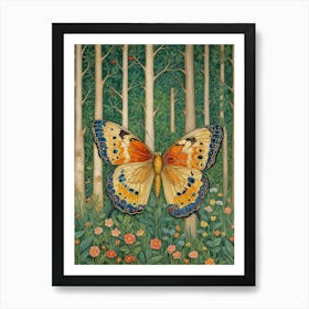 Butterfly In The Woods no2 Art Print