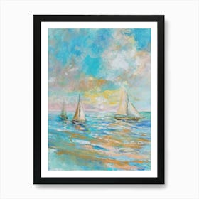 Sailing into Sunset Art Print