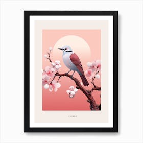 Minimalist Cuckoo 2 Bird Poster Art Print
