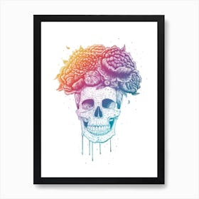 Colorful Skull Art Print