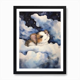 Baby Ferret 1 Sleeping In The Clouds Poster