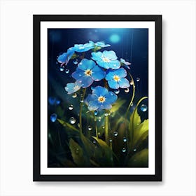 Forget Me Not Wildflower At Dawn (3) Art Print