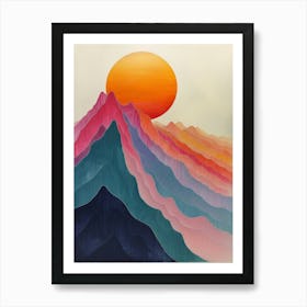 Sunrise Over The Mountains 7 Art Print