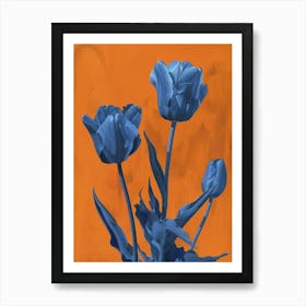 Blue Tulips 7 Art Print