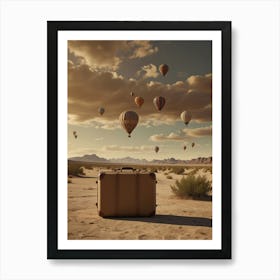 Hot Air Balloons In The Desert Art Print