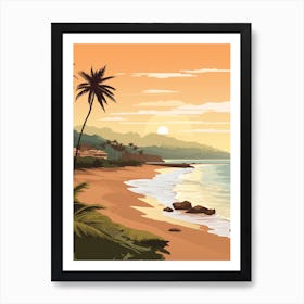 Bathsheba Beach Barbados At Sunset Golden Tones 1 Art Print